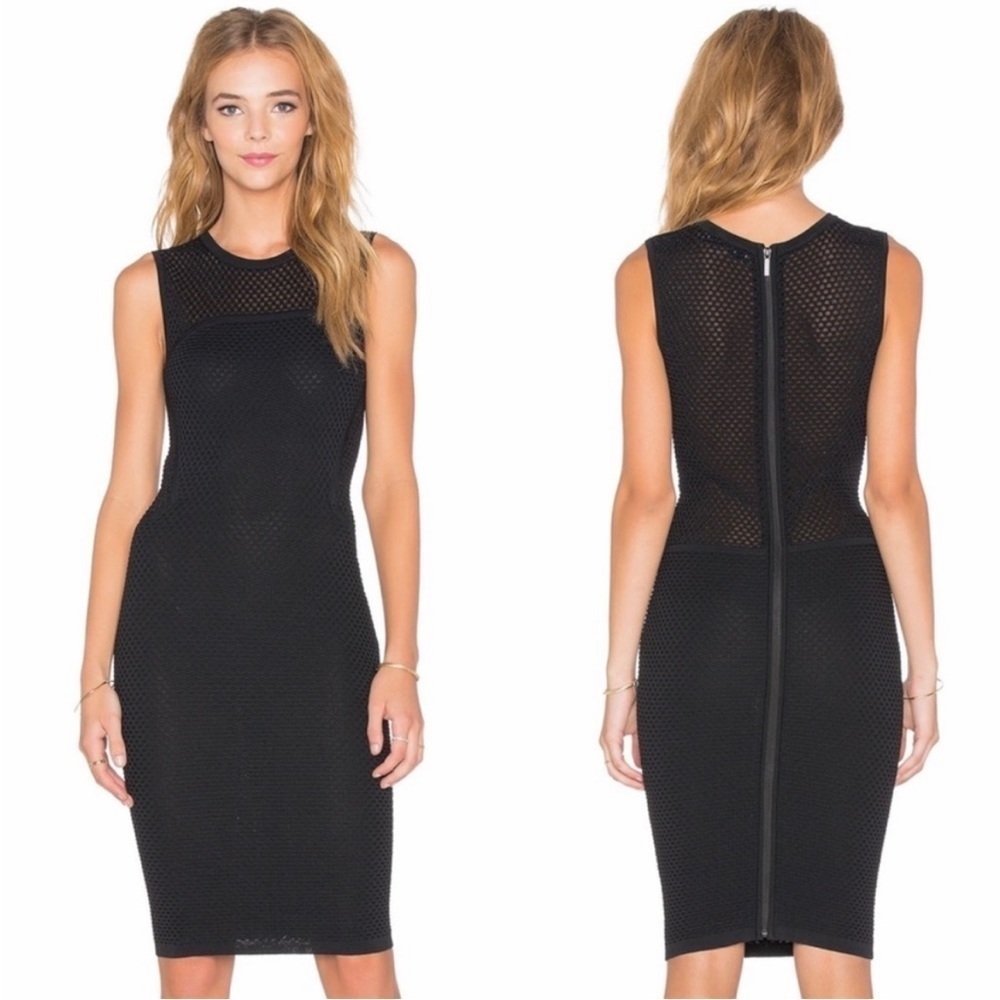 EUC John and Jenn Revolve Black Mesh Dress